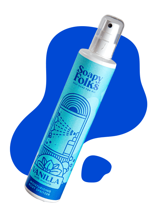 sf-products-body-spritzer-vanilla-hover-1 vanilla soapyfolks body spritzer on abstract blue background